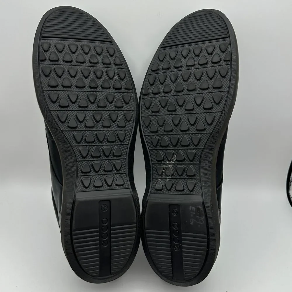 ECCO Black Leather Slip-On Loafers Comfort Dress Casual Shoes Size 47 US 13/13.5